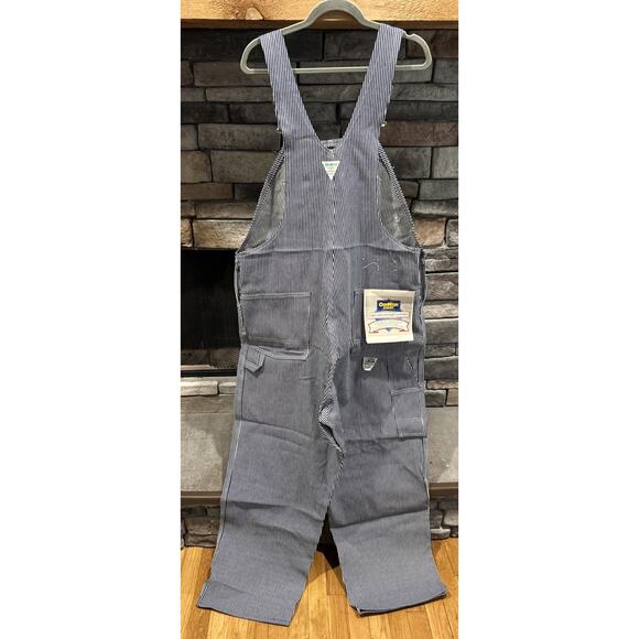 Mens Vtg OSH KOSH B’GOSH Vestbak Railroad Stripe Union Made Overalls 46x29 * - Picture 4 of 9